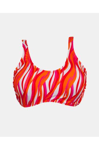 Γυναικείο Μαγιό σουτιέν Rock Club - Μεγάλο στήθος - Waves print Bikini - Regular Fit - Lycra - Cup D