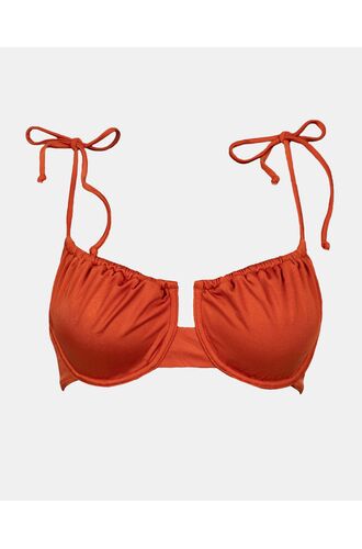 Γυναικείο Μαγιό top Rock Club - Terracotta Bikini - Χωρίς Ενίσχυση - Regular Fit - Lycra - Cup B C