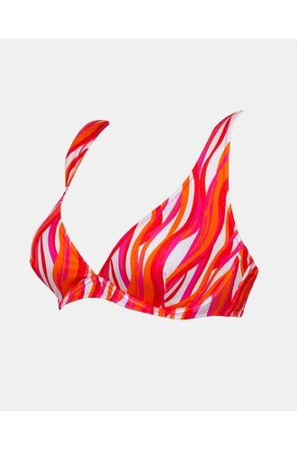 Γυναικείο Μαγιό top Rock Club - Waves print - Bikini για μεγάλο στήθος - Regular Fit - Lycra - Cup C DΓυναικείο Μαγιό top Rock Club - Waves print - Bikini για μεγάλο στήθος - Regular Fit - Lycra - Cup C D