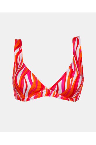 Γυναικείο Μαγιό top Rock Club - Waves print - Bikini για μεγάλο στήθος - Regular Fit - Lycra - Cup C D