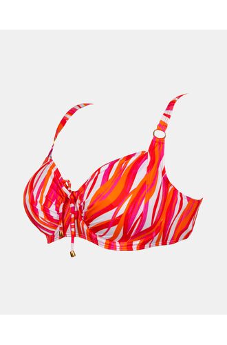 Γυναικείο Μαγιό top Rock Club - Waves print - Bikini για μεγάλο στήθος - Regular Fit - Lycra - Cup E