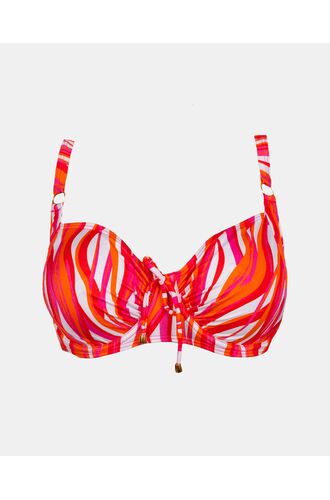 Γυναικείο Μαγιό top Rock Club - Waves print - Bikini για μεγάλο στήθος - Regular Fit - Lycra - Cup E