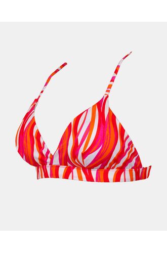 Γυναικείο Μαγιό top Rock Club - Waves print - Bikini Τρίγωνο με Λάστιχο - Regular Fit - Lycra