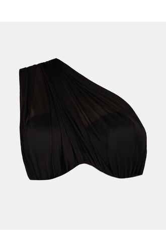 Γυναικείο Μαγιό top Strapless Rock Club - Μαύρο - Bikini Πολυμορφικό- Regular Fit - Lycra - Cup C D