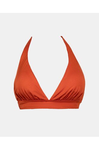 Γυναικείο Μαγιό τρίγωνο Rock Club - Terracotta τοπ Bikini - Σταθερό cup C - Regular Fit - Lycra