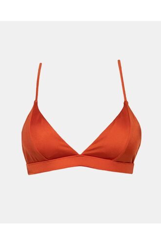 Γυναικείο Μαγιό τρίγωνο Rock Club - Terracotta - Τοπ Bikini - Σταθερό cup C - Regular Fit - Lycra