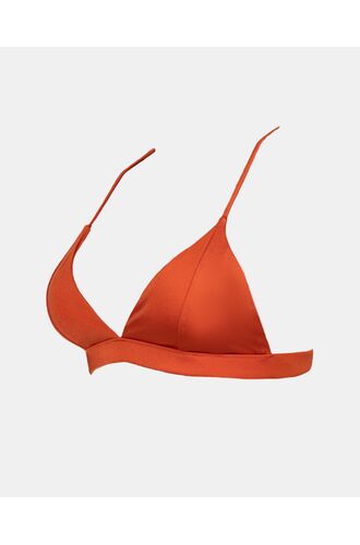 Γυναικείο Μαγιό τρίγωνο Rock Club - Terracotta - Τοπ Bikini - Σταθερό cup C - Regular Fit - Lycra