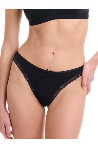 Γυναικείο Στρίγκ Walk - Μαύρο string - Δαντέλα - Regular Fit - Lycra