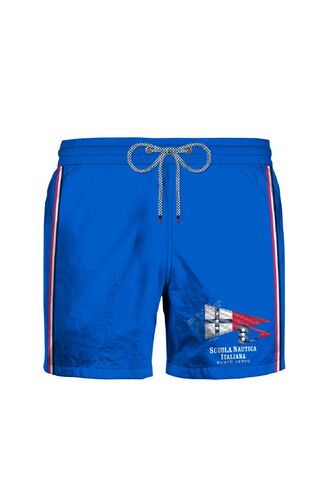 Ανδρικό Μαγιό Nautica Italiana - Μπλε Shorts - Σχέδιο με λογότυπο