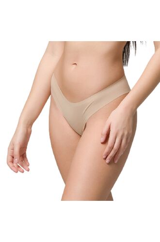 Brazilian slip Luna Every Wear - Μπεζ laser-cut - Χωρίς ραφές