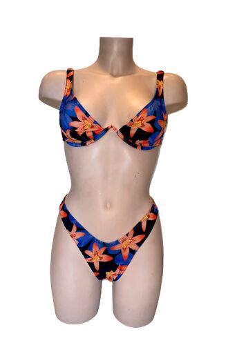 Γυναικείο μαγιό σετ ALICE - Μπικίνι Top - Σλιπ Ψιλόμεσο - Floral