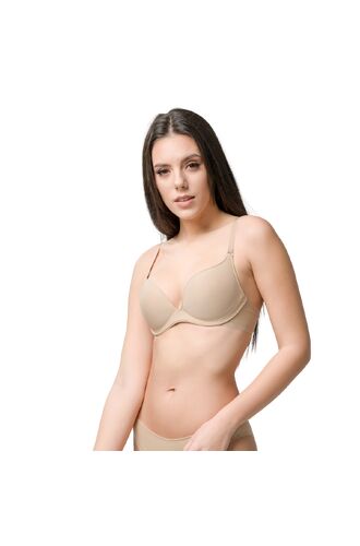 Σουτιέν Push-Up Luna Miracle One - Μπεζ με ενίσχυση - Τέλειο Κράτημα - Χωρίς ΜπανέλαΣουτιέν Push-Up Luna Miracle One - Μπεζ με ενίσχυση - Τέλειο Κράτημα - Χωρίς Μπανέλα