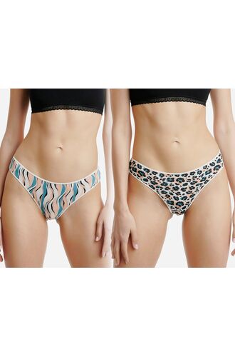 Γυναικείο slip Walk - Multicolor Brief από ίνες bamboo - 2 pack