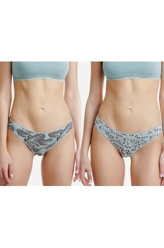 Γυναικείο slip Walk - Multicolor Brief από ίνες bamboo - 2 pack