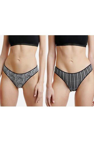 Γυναικείο slip Walk - Multicolor Brief από ίνες bamboo - 2 pack