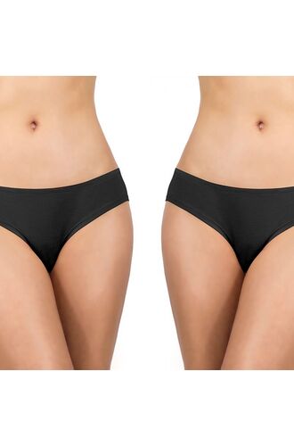 Γυναικείο boxer slip Walk - Μαύρο Brief από ίνες bamboo - 2 pack