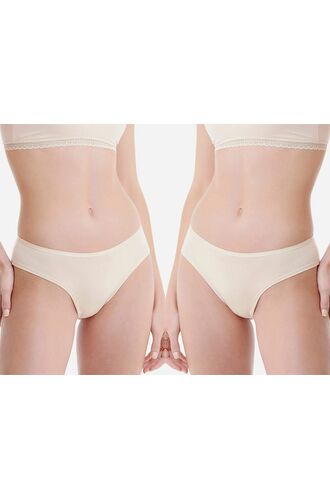 Γυναικείο boxer slip Walk - Μπεζ Brief από ίνες bamboo - 2 pack