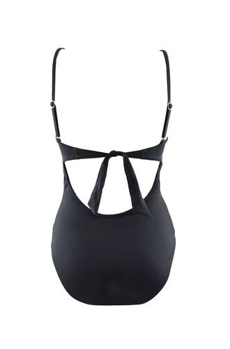 Γυναικείο μαγιό ολόσωμο Rock Club - Διαφάνεια - Μαύρο - Cup C