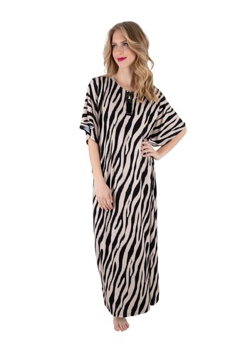 Καφτάνι maxi Claire Katrania - Homewear καλοκαιρινό - Εμπριμέ