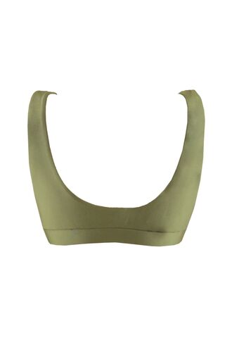 Μαγιό αθλητικό Rock Club - Χακί γυαλιστερό - Μπουστάκι