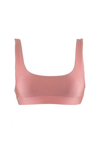 Μαγιό αθλητικό Rock Club - Nude γυαλιστερό - Μπουστάκι