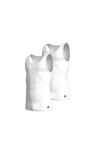 Ανδρικό φανελάκι Adidas -Λευκό - Αμάνικο - 2 pack - Regular Fit - Cotton