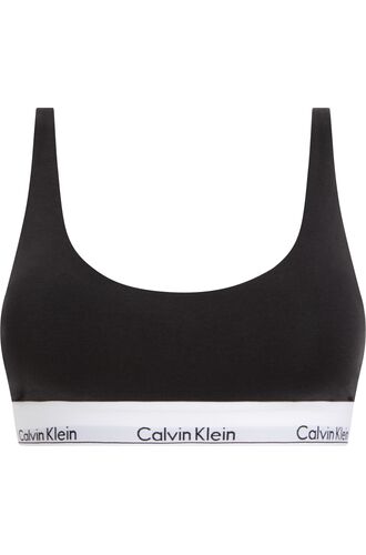Γυναικείο Μπουστάκι Calvin Klein - Μαύρο - Λευκό Λάστιχο - Cotton - Regular Fit