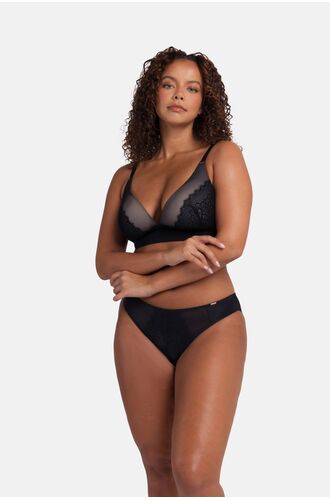 Σουτιέν Dorina BRINLEY - Μαύρο SOFT BRA - Δαντέλα - Cup C D - Αμπάνελο - Polyamide - Regular Fit