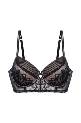 Σουτιέν Dorina SKYLAR - Μαύρο Push Up - Δαντέλα - Cup D - Polyamide - Regular Fit