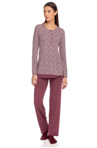 Γυναικεία Πυτζάμα Vamp - Κόκκινη - Floral