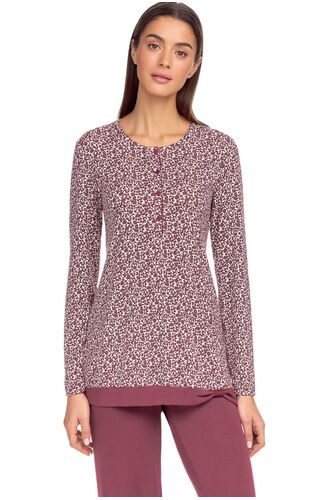 Γυναικεία Πυτζάμα Vamp - Κόκκινη - Floral