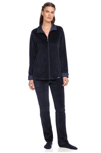 Γυναικεία φόρμα Vamp - Homewear Set - Μπλε - Βαμβακερή