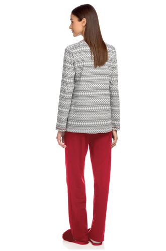 Γυναικεία Πυτζάμα Vamp - Γκρι - Σχέδιο - Cotton