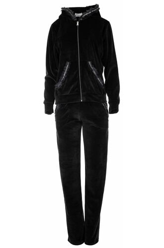 Γυναικεία Φόρμα Pink Label - Με ζακέτα - Μαύρη