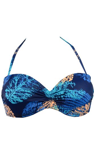 Μαγιό Strapless Rock Club - Fern print - Bikini push-up - Cup B