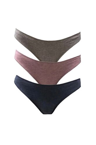 Γυναικείο Slip Mini Κανονικό Cotonella - Σιέλ/Μπλε/Σάπιο Μήλο - Οικολογικό βαμβάκι - 3 Τεμάχια