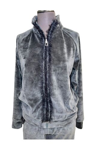 Γυναικεία Φόρμα Pink Label - Με ζακέτα - Γκρι