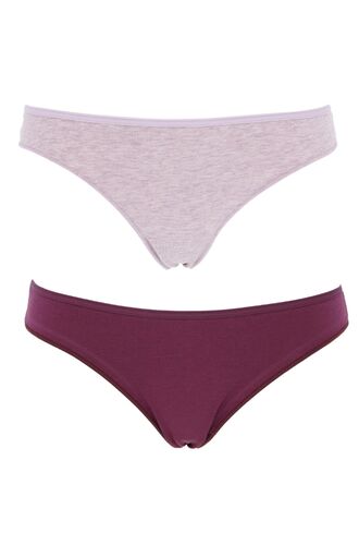 Γυναικείο Brazil Cotonella - Cotton Δαντέλα  - Λιλά/Ροζ - 2 pack