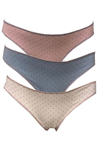 Slip Κανονικό Cotonella - Πουά print - Οικολογικό βαμβάκι - 3 pack