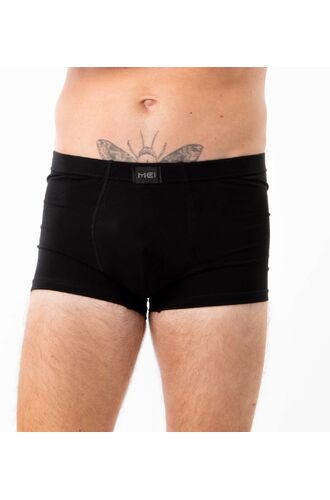 Ανδρικό boxer MEI - Μαύρο Cotton - Εσωτερικό Λάστιχο