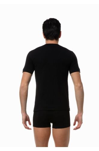 Ανδρικό φανελάκι Minerva Sporties - Μαύρο - Κοντομάνικο - 2 Pack - Regular Fit - Cotton