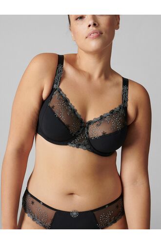 Γυναικείο σουτιέν Simone Pérèle - Μαύρο - Χωρίς ενίσχυση - Full Cup C D E F - Polyamide - Regular Fit