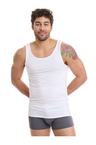 Walk Ανδρικό φανελάκι - Λευκό -Τιράντα - bamboo - Regular Fit