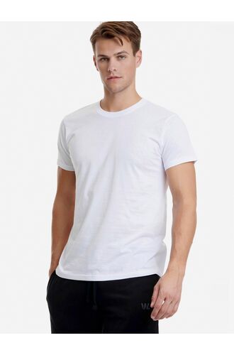 Walk Ανδρικό t-shirt - Λευκό - Κοντό μανίκι - Cotton - Regular Fit