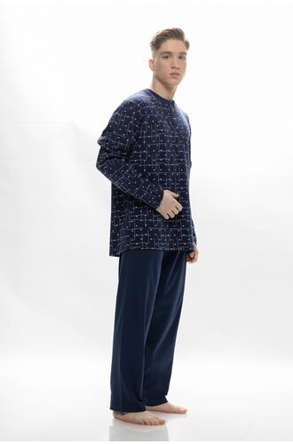 Ανδρική πυτζάμα Galaxy - Marine print - Πατιλέτα - Regular Fit - Cotton