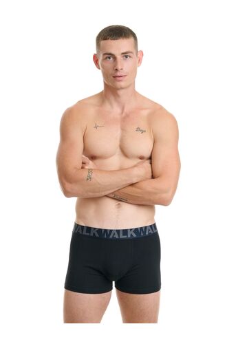 Ανδρικό boxer Walk - Μαύρο - Fashion λάστιχο με logo - 2 pack - Cotton - Regular FitΑνδρικό boxer Walk - Μαύρο - Fashion λάστιχο με logo - 2 pack - Cotton - Regular Fit