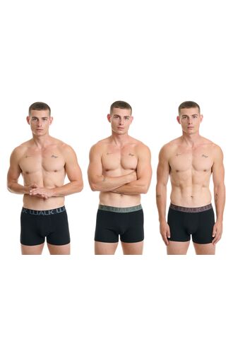 Ανδρικό boxer Walk - Μαύρο - Fashion λάστιχο με logo - 3 pack - Cotton - Regular Fit