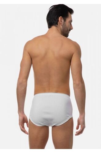 Ανδρικό slip Minerva - Classic Rip - Εξωτερικό Λάστιχο & άνοιγμα - 2 Pack - Regular Fit - Cotton