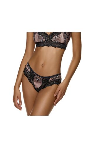 Γυναικείο boxer MED LORNA - Snake Print - Δαντέλα - Sexy slip - Regular Fit - Modal