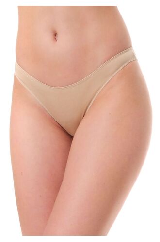 Γυναικείο Brazil slip Minerva Fimelle Rio - Μπεζ - Χαμηλόμεσο - 2 Pack - Regular Fit - Modal